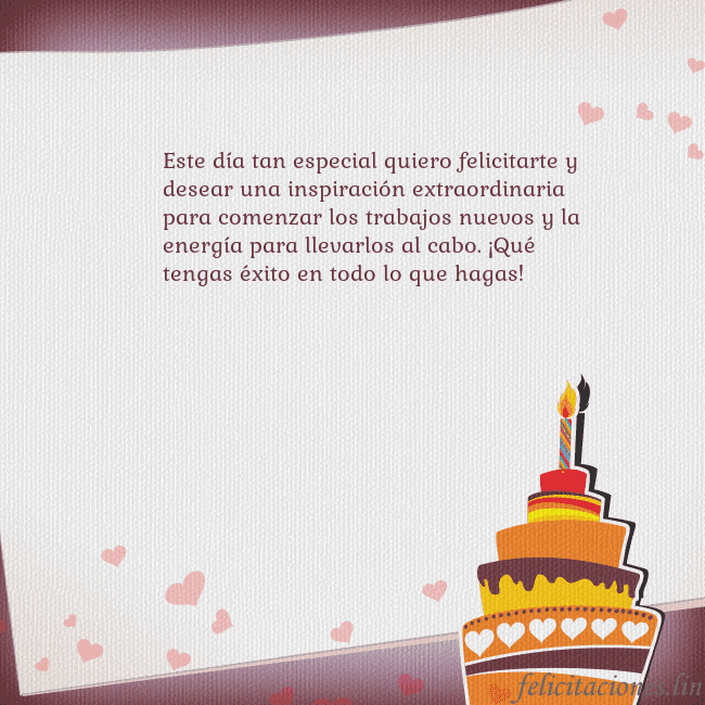 Tarjetas de cumpleaños con pastel y corazones