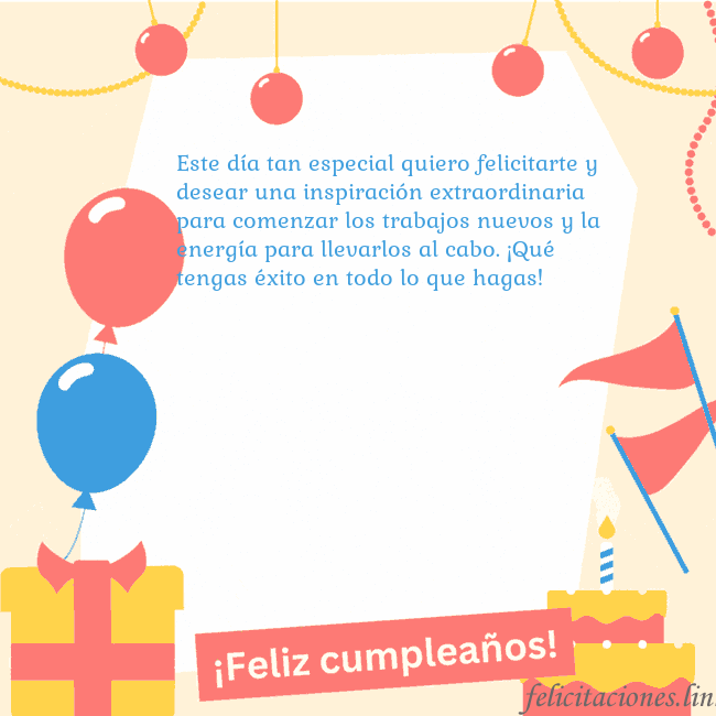 Tarjeta de cumpleaños animada con pastel