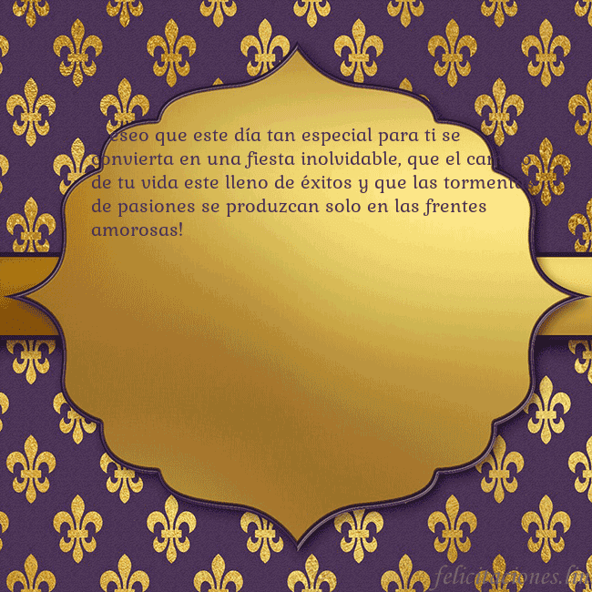 Tarjeta de cumpleaños de lujo púrpura ¡Deseo que este día tan especial para ti se convie Tarjeta de cumpleaños de lujo púrpura