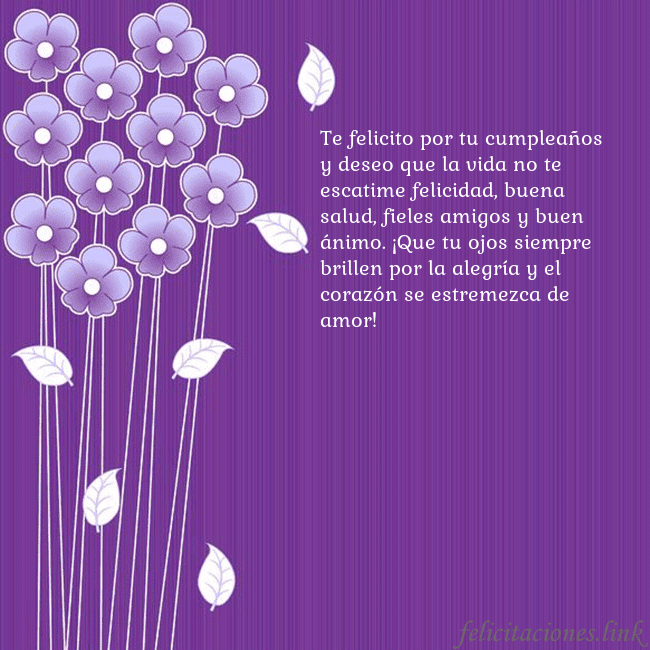 Tarjeta con flores violetas