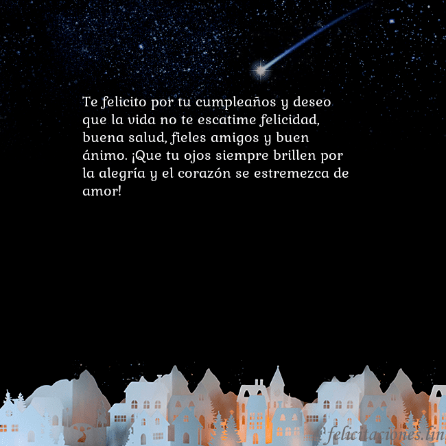 Tarjeta negra con un cometa