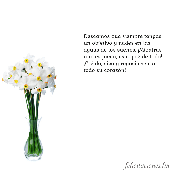 Tarjeta con narcisos