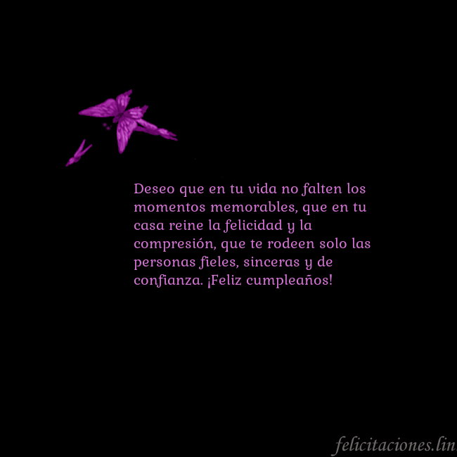 Tarjeta de cumpleaños con mariposas volando