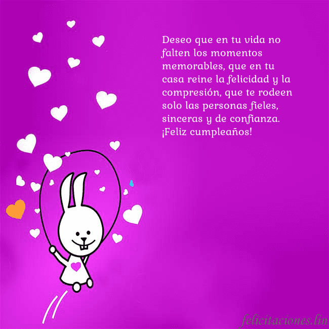 Tarjeta de cumpleaños con un gracioso conejito