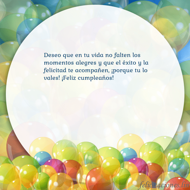 Tarjeta con muchos globos de colores