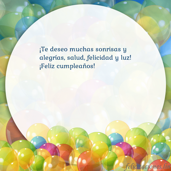 Tarjeta con muchos globos de colores