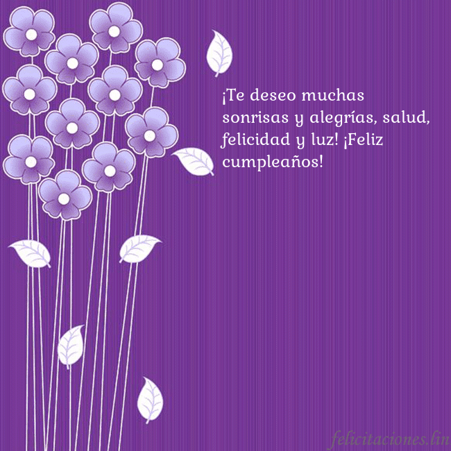 Tarjeta con flores violetas