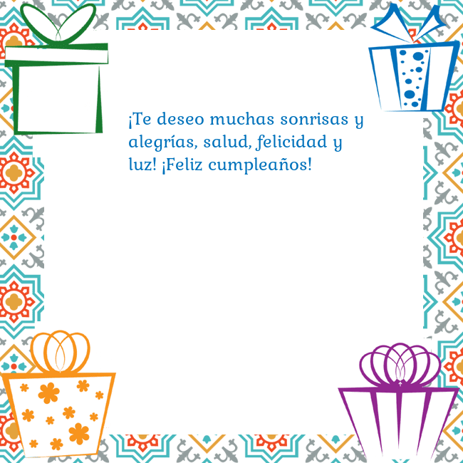 Tarjeta con regalos