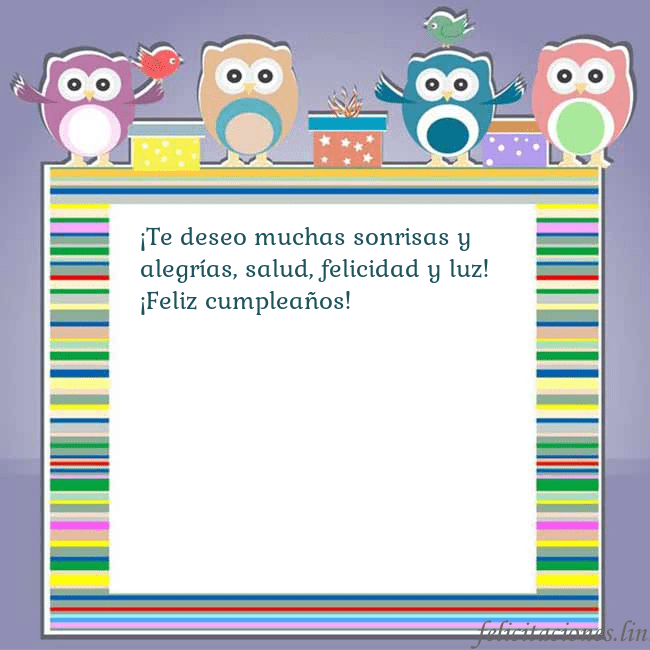 Tarjeta con búhos