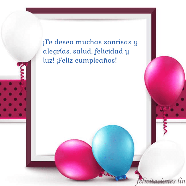 Tarjeta con globos