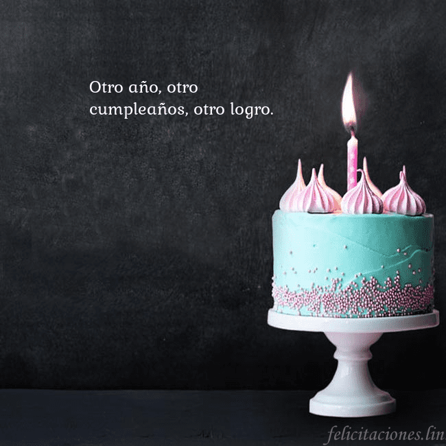 Tarjeta de cumpleaños con pastel y vela