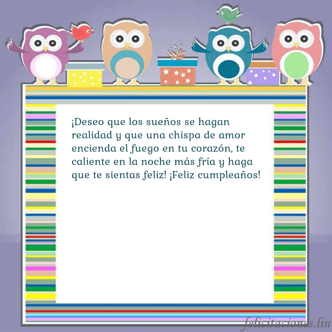 Tarjeta con búhos