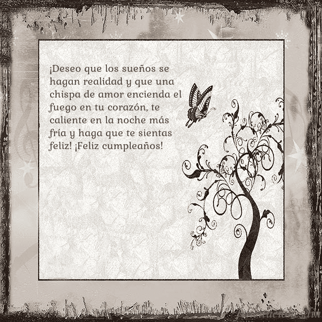 Tarjeta de cumpleaños nostálgica ¡Deseo que los sueños se hagan realidad y que una Tarjeta de cumpleaños nostálgica