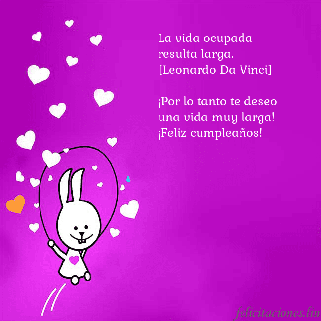 Tarjeta de cumpleaños con un gracioso conejito