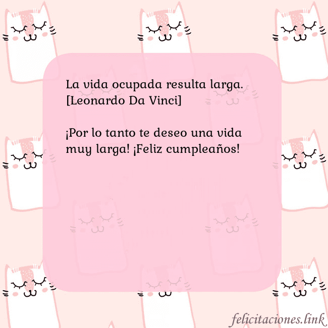 Tarjeta de cumpleaños rosa con gatos divertidos