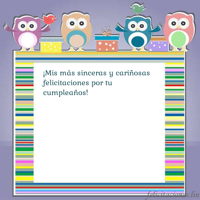 Tarjeta con búhos