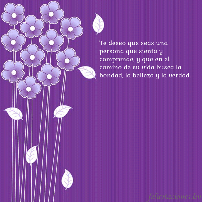 Tarjeta con flores violetas