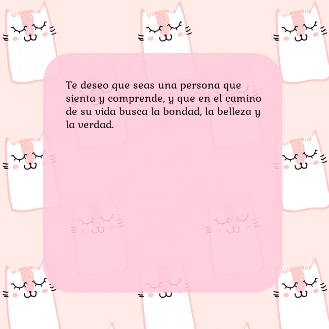 Tarjeta de cumpleaños rosa con gatos divertidos Te deseo que seas una persona que sienta y compren Tarjeta de cumpleaños rosa con gatos divertidos