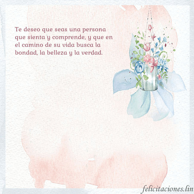 Tarjeta de cumpleaños con flores de acuarela