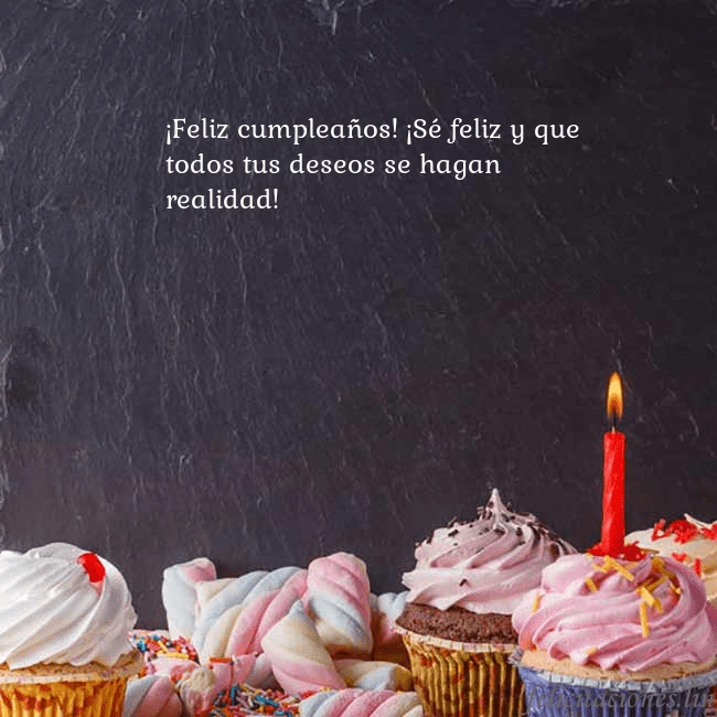 Tarjeta con muchos cupcakes y una vela
