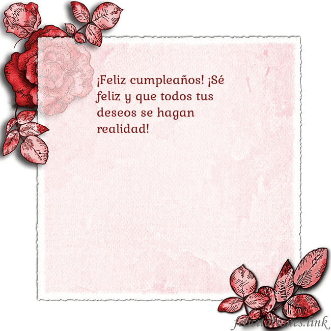 Tarjeta de cumpleaños vintage con rosas rojas