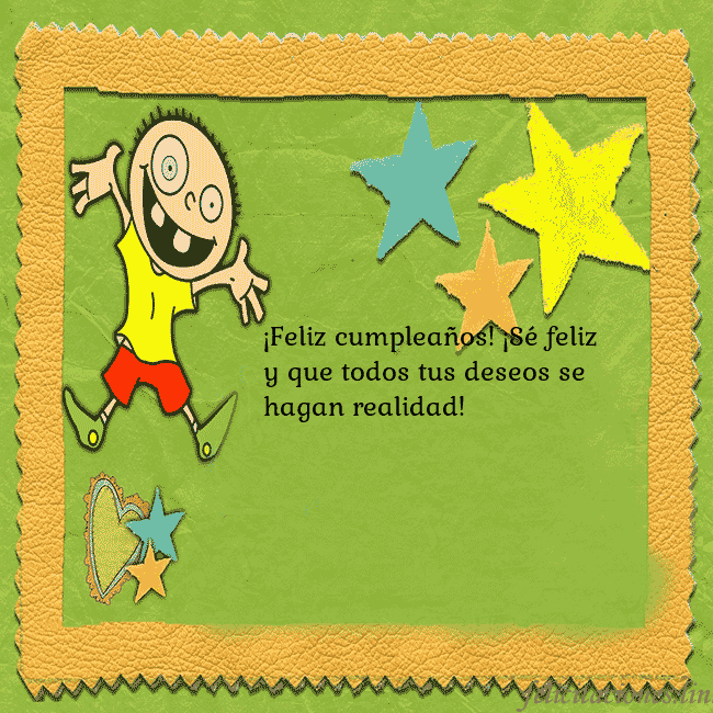 Tarjeta de cumpleaños con un chico divertido