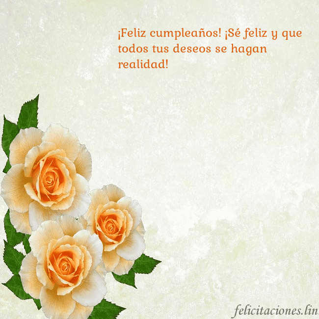 Tarjeta de cumpleaños con rosas amarillas