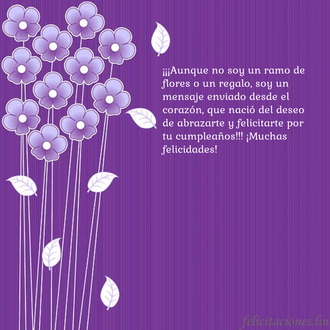 Tarjeta con flores violetas