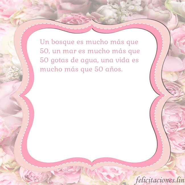 Tarjeta de cumpleaños - marco rosa