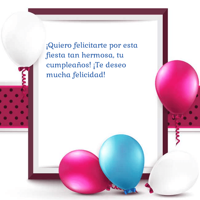 Tarjeta con globos