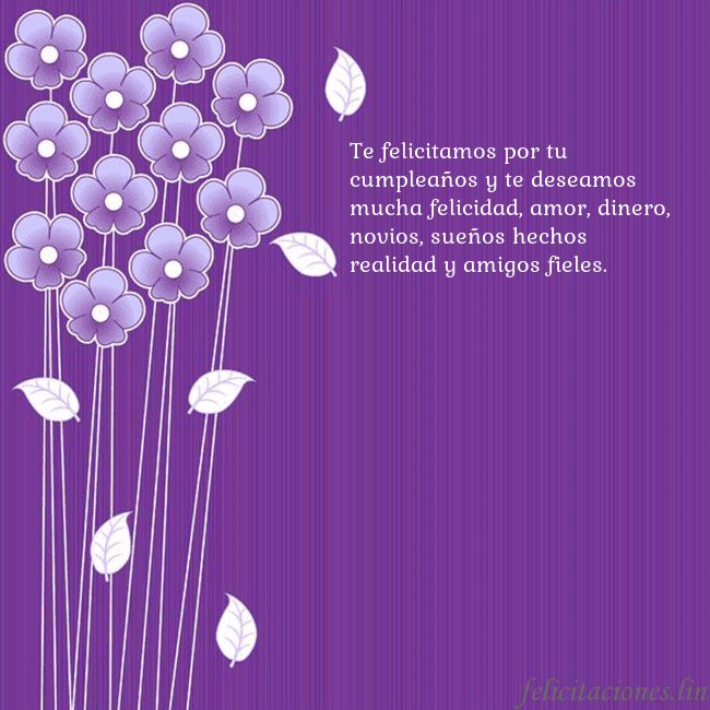 Tarjeta con flores violetas