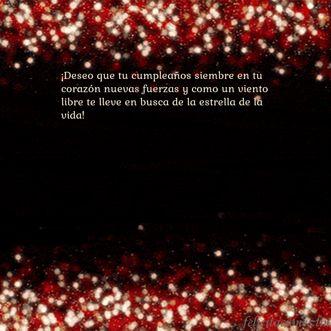 Postal animada intermitente negro-rojo ¡Deseo que tu cumpleaños siembre en tu corazón nue Postal animada intermitente negro-rojo