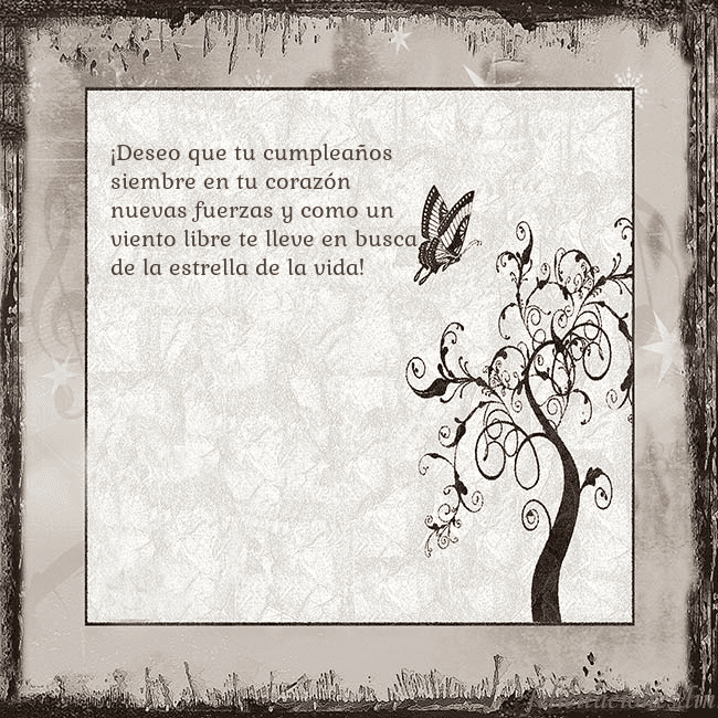 Tarjeta de cumpleaños nostálgica ¡Deseo que tu cumpleaños siembre en tu corazón nue Tarjeta de cumpleaños nostálgica