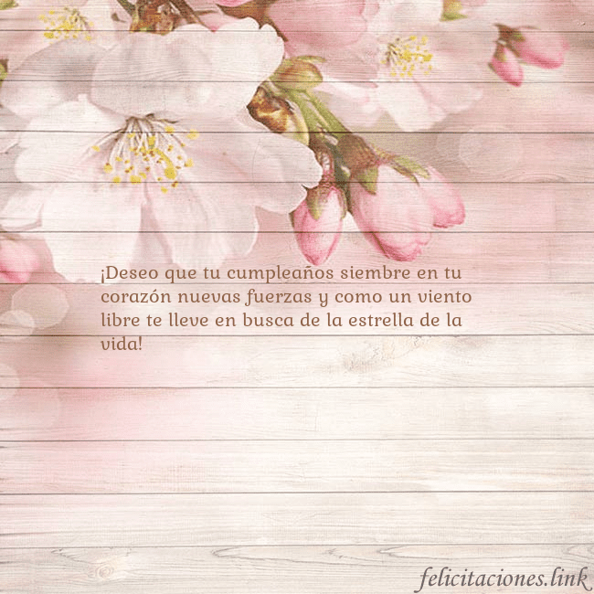 Tarjeta de cumpleaños con flores de manzana