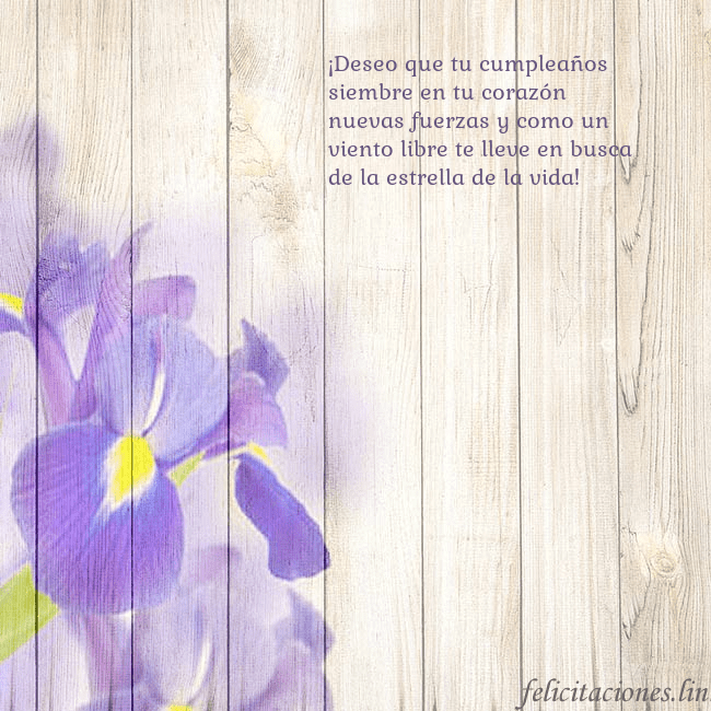 Tarjeta de cumpleaños con lirios ¡Deseo que tu cumpleaños siembre en tu corazón nue Tarjeta de cumpleaños con lirios