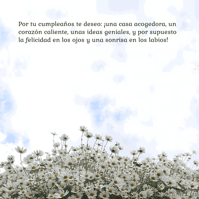 Tarjeta de cumpleaños con margaritas
