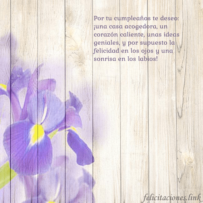 Tarjeta de cumpleaños con lirios