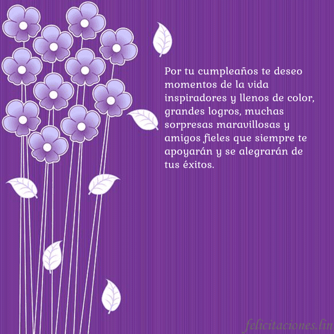 Tarjeta con flores violetas