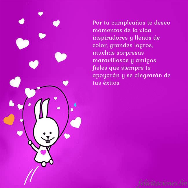 Tarjeta de cumpleaños con un gracioso conejito Por tu cumpleaños te deseo momentos de la vida ins Tarjeta de cumpleaños con un gracioso conejito