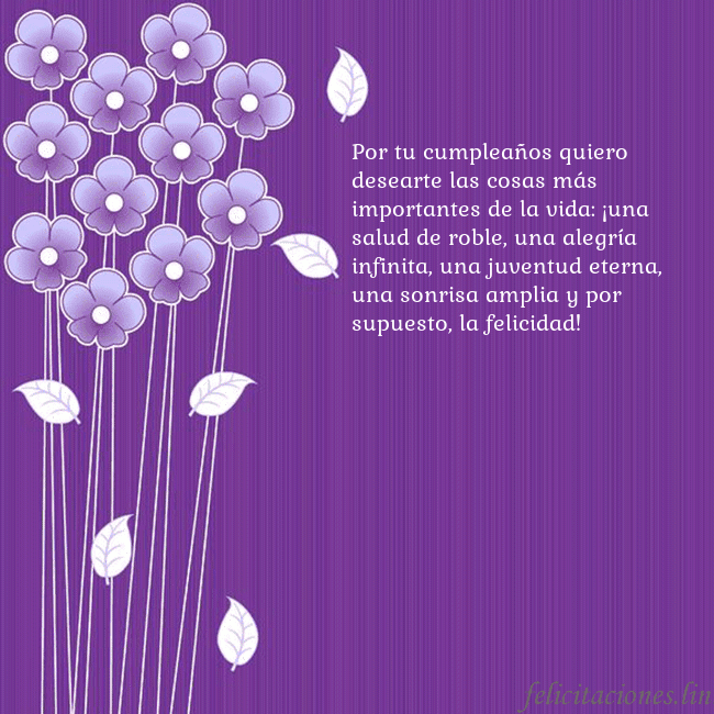 Tarjeta con flores violetas