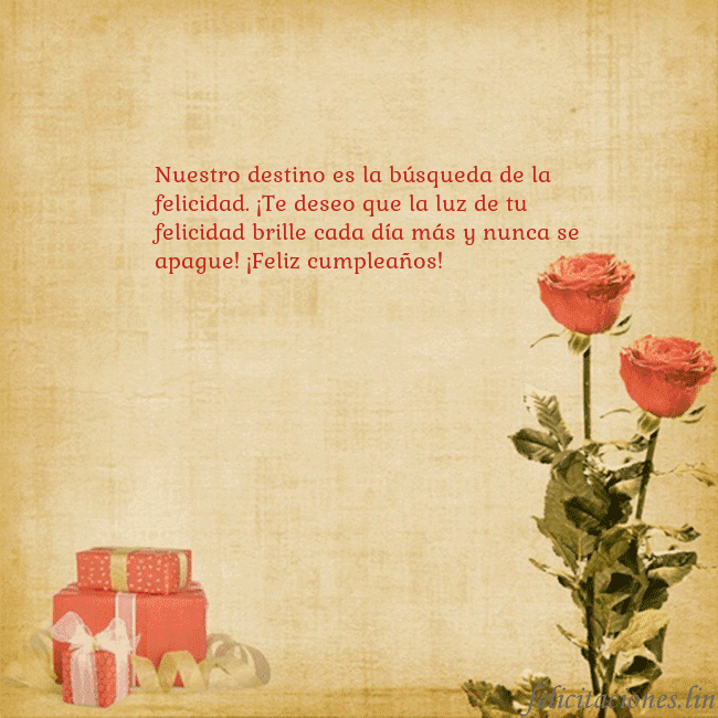 Tarjeta con rosas y regalos