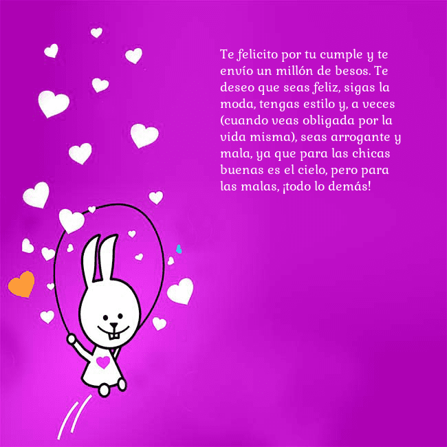 Tarjeta de cumpleaños con un gracioso conejito