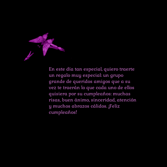 Tarjeta de cumpleaños con mariposas volando