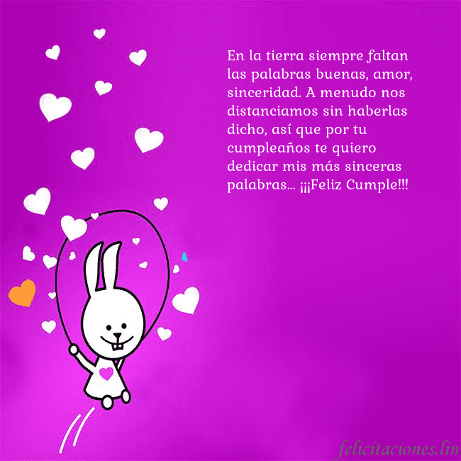 Tarjeta de cumpleaños con un gracioso conejito