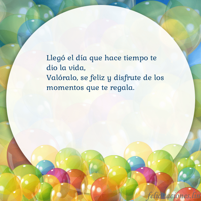 Tarjeta con muchos globos de colores