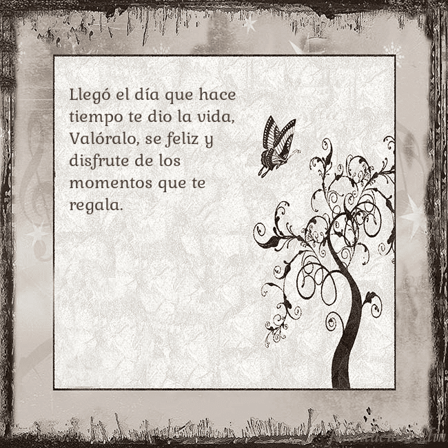 Tarjeta de cumpleaños nostálgica Llegó el día que hace tiempo te dio la vida,
Való Tarjeta de cumpleaños nostálgica