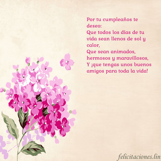 Tarjeta de cumpleaños con hortensias pintadas Por tu cumpleaños te deseo:
Que todos los días de Tarjeta de cumpleaños con hortensias pintadas