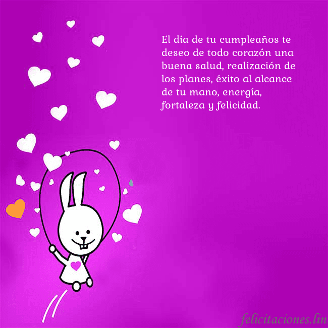 Tarjeta de cumpleaños con un gracioso conejito El día de tu cumpleaños te deseo de todo corazón u Tarjeta de cumpleaños con un gracioso conejito