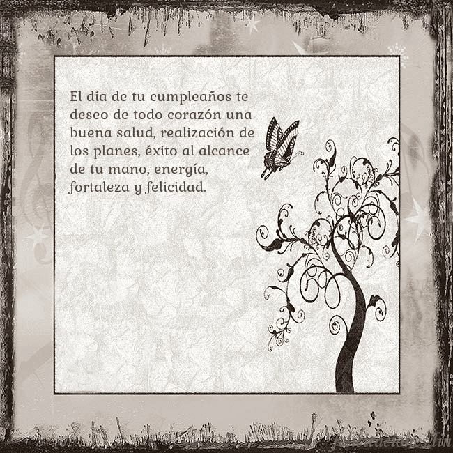 Tarjeta de cumpleaños nostálgica El día de tu cumpleaños te deseo de todo corazón u Tarjeta de cumpleaños nostálgica