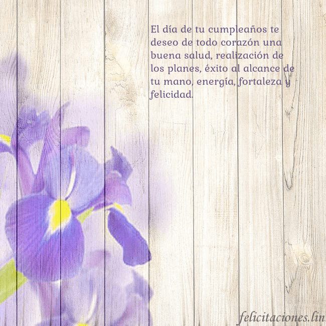 Tarjeta de cumpleaños con lirios